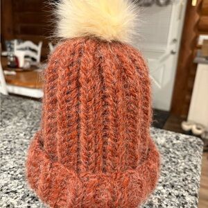 Cozy Knit alpaca Beanie with Pom Pom